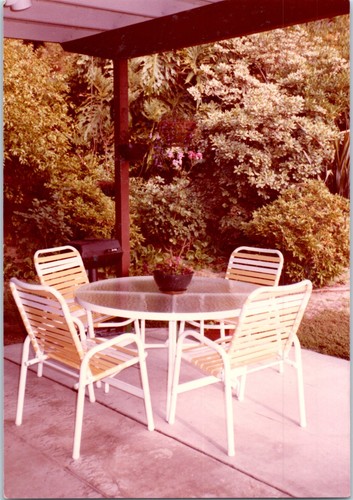 1980s patio furniture glass - 1980s,